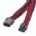 BitFenix 8-pin PCI-E verlengkabel 45 cm. - individual sleeved - zwart / rood / zwart